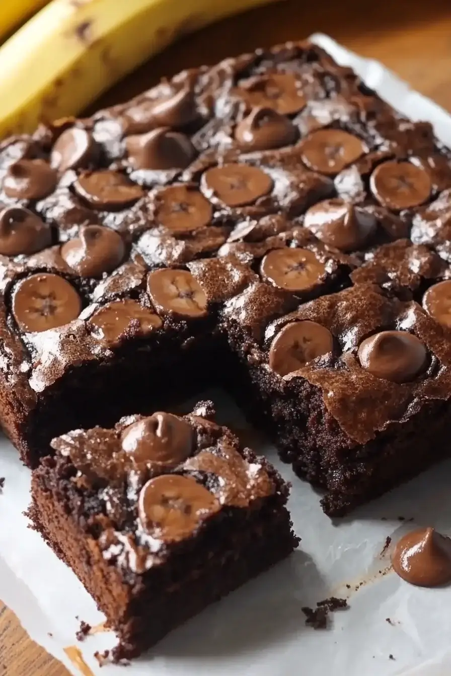 3 ingredient Banana Brownies