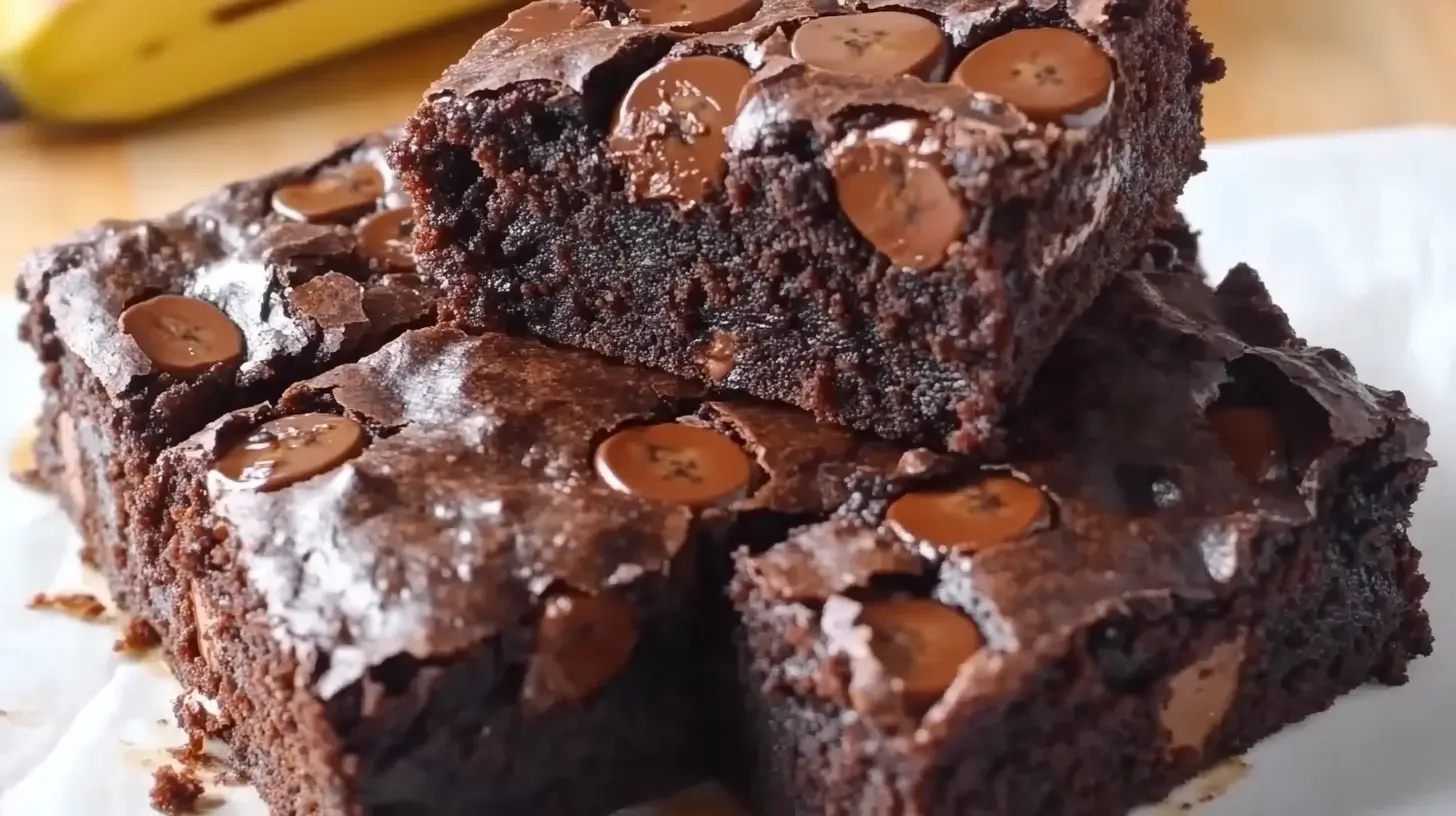 3 ingredient Banana Brownies
