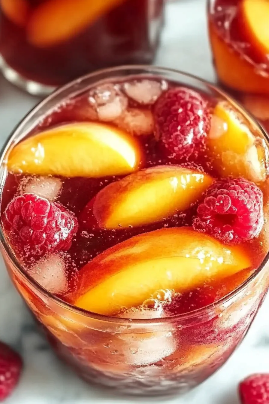 Bellini Peach Raspberry Iced Tea