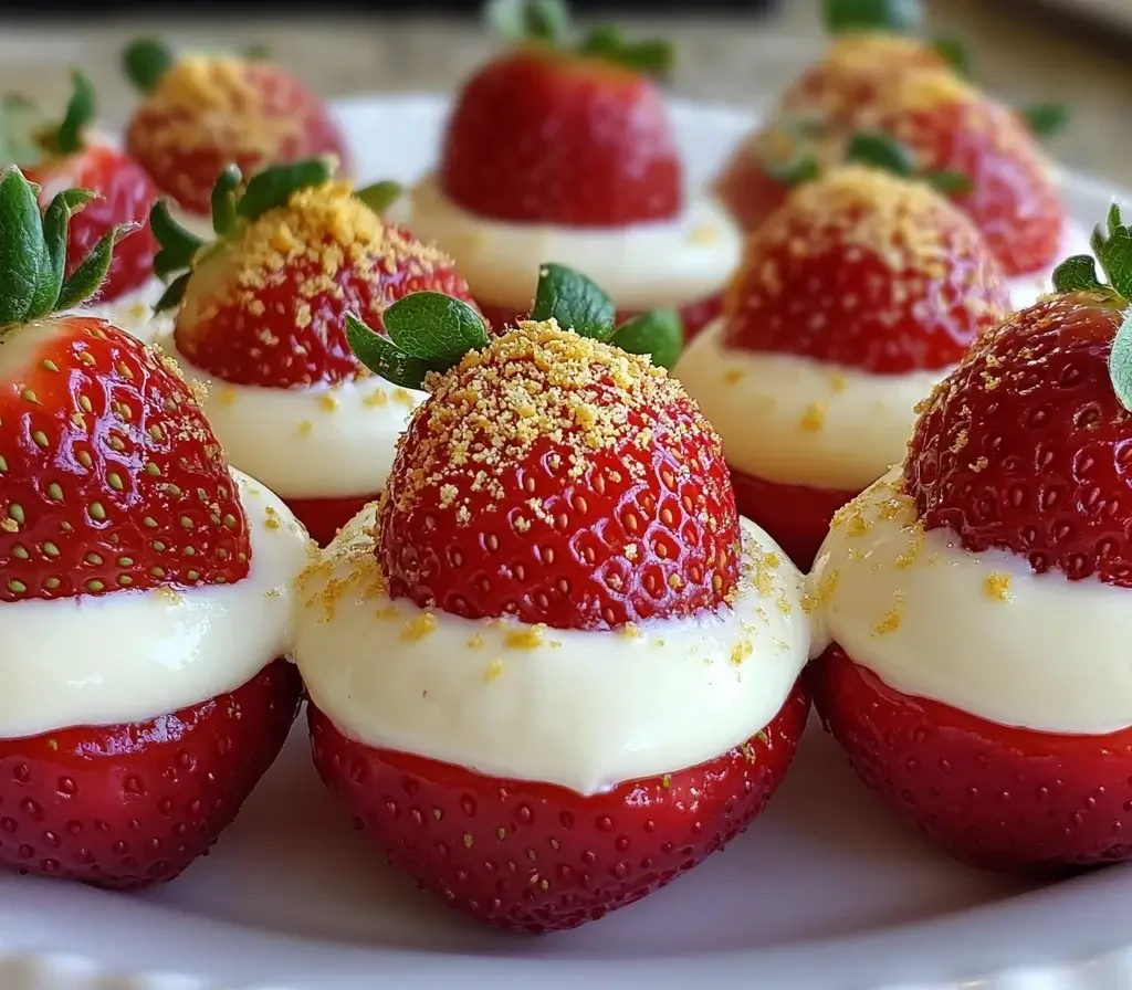 Best Cheesecake Deviled Strawberries