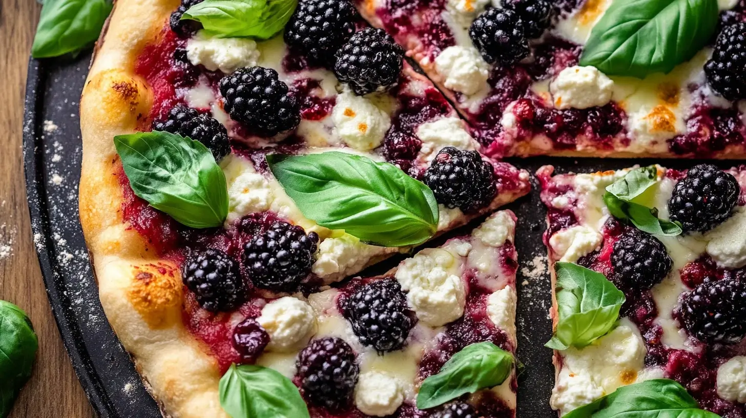 Blackberry Basil Ricotta Pizza
