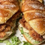Crispy Chicken Caesar Croissant Sandwiches