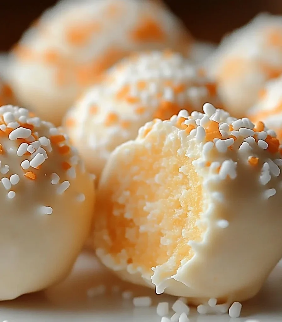 No Bake Orange Creamsicle Truffles