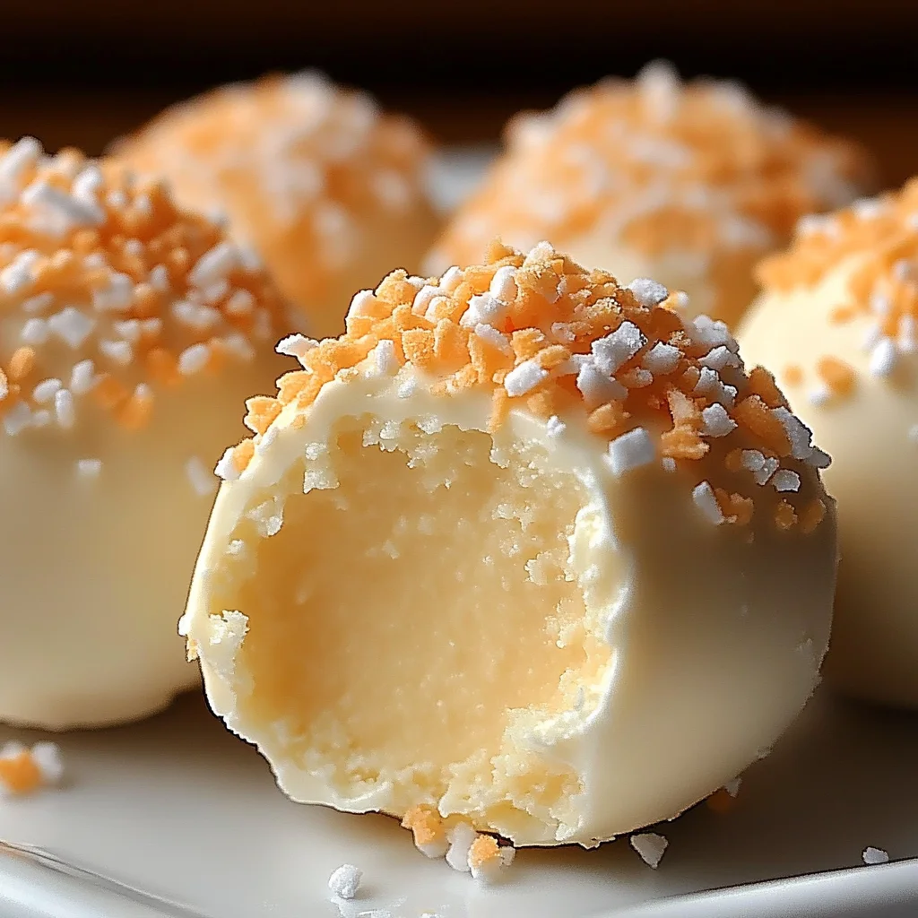 No Bake Orange Creamsicle Truffles
