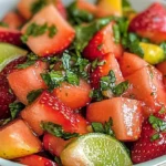 Strawberry Watermelon Salad with Refreshing Honey