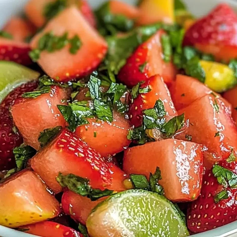 Strawberry Watermelon Salad with Refreshing Honey