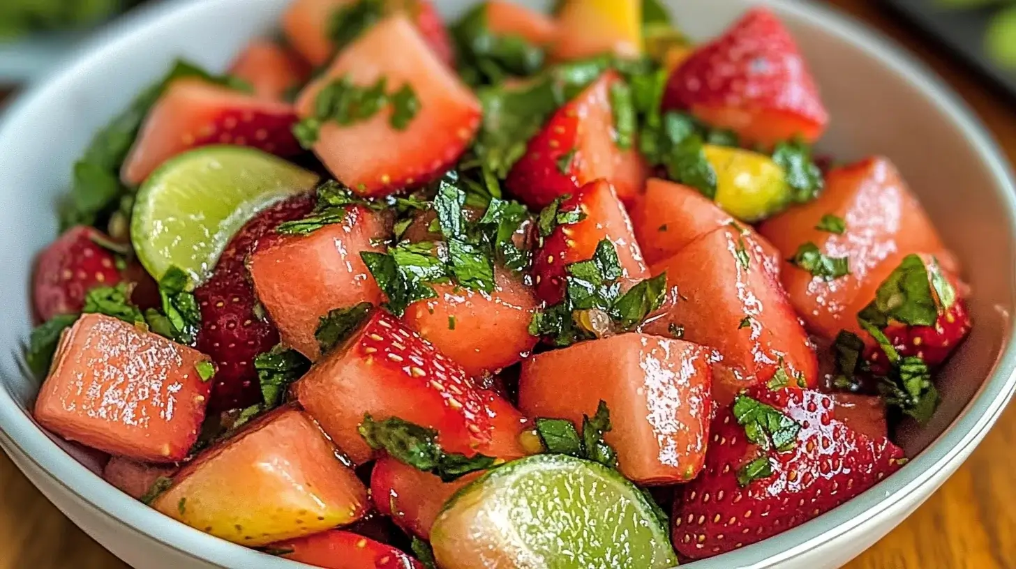 Strawberry Watermelon Salad with Refreshing Honey