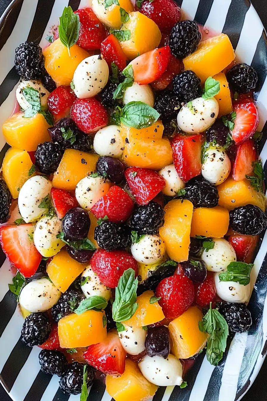 Summer Fruit Caprese Salad