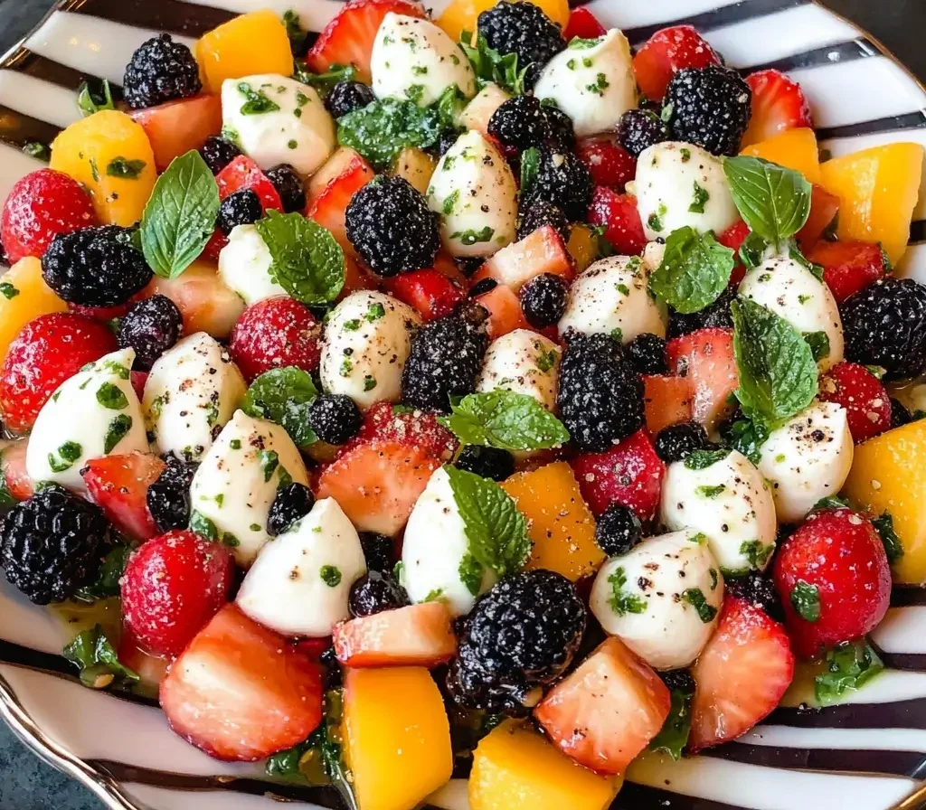 Summer Fruit Caprese Salad