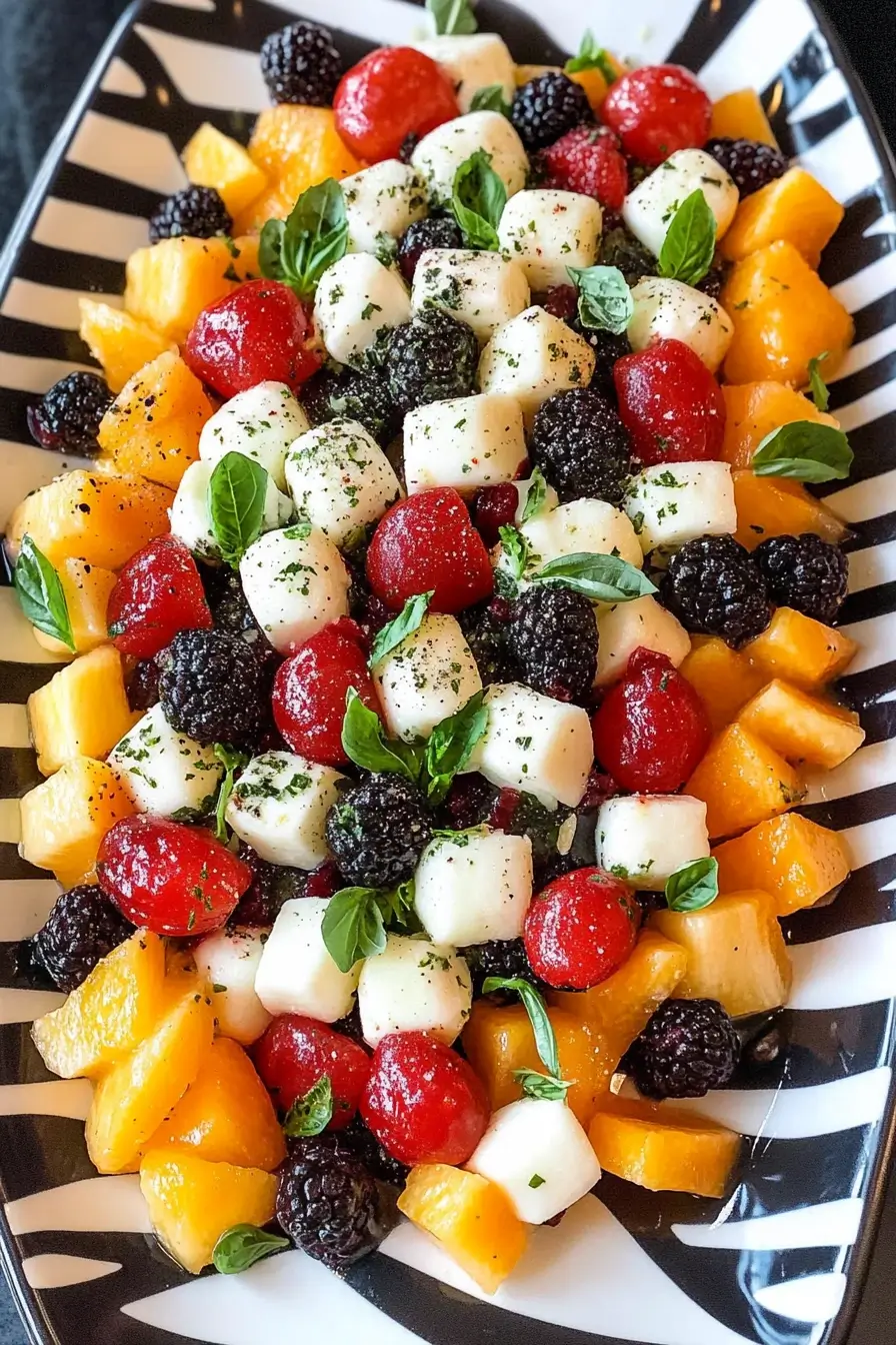Summer Fruit Caprese Salad