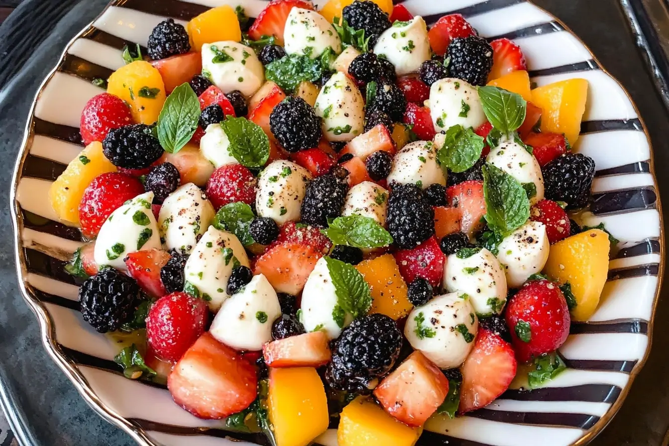 Summer Fruit Caprese Salad
