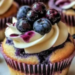 White Chocolate Blueberry Cheesecake Cupcakes