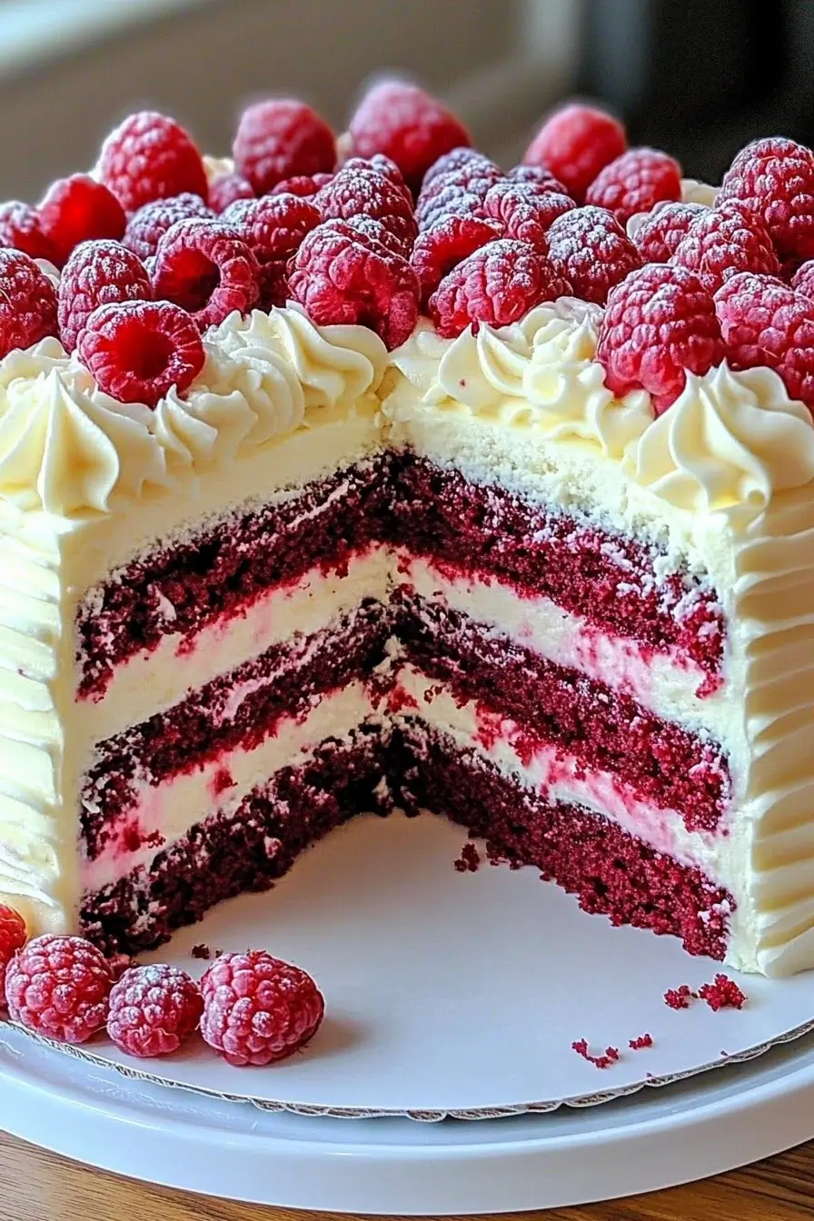 White Chocolate Raspberry Dream Cake