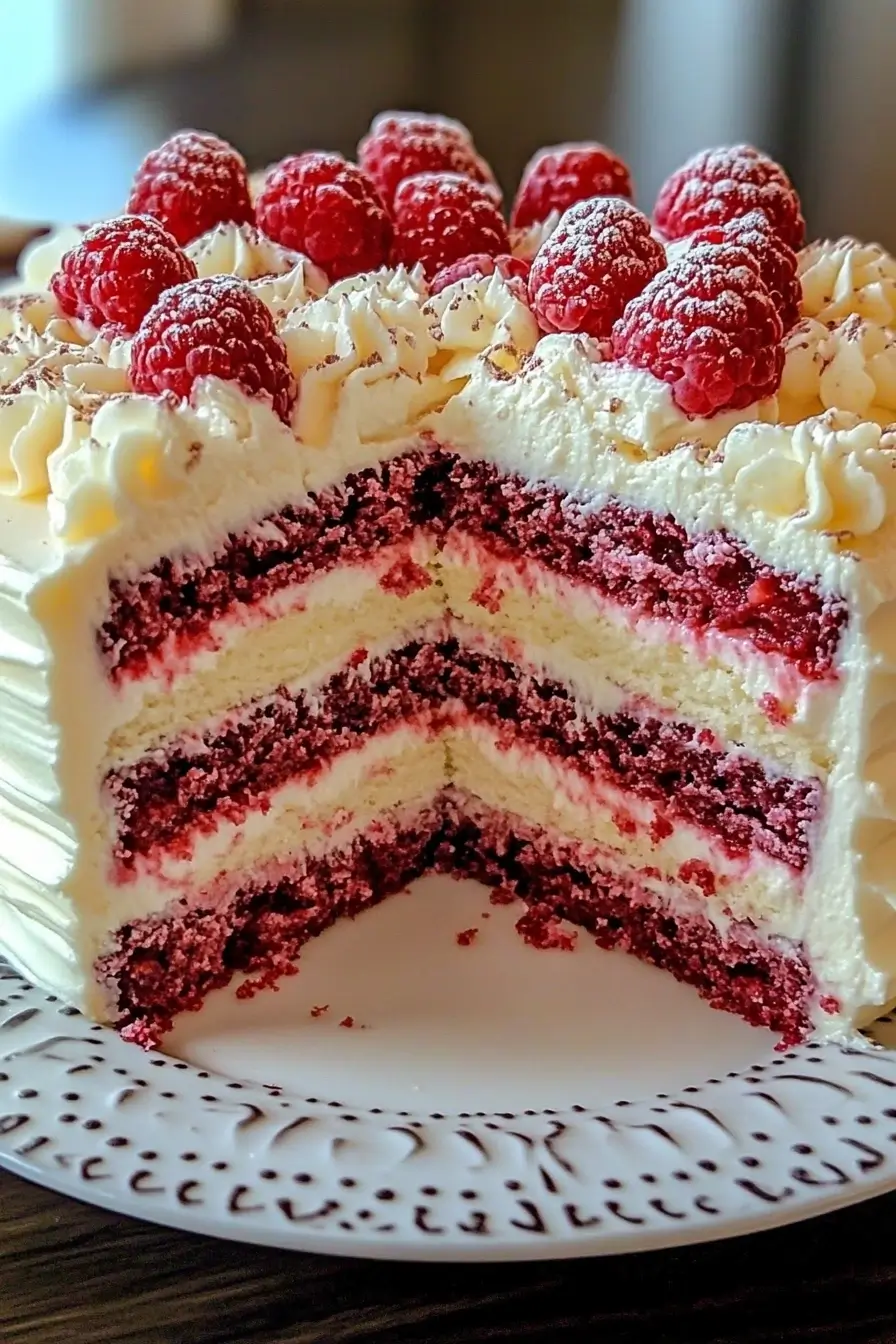 White Chocolate Raspberry Dream Cake
