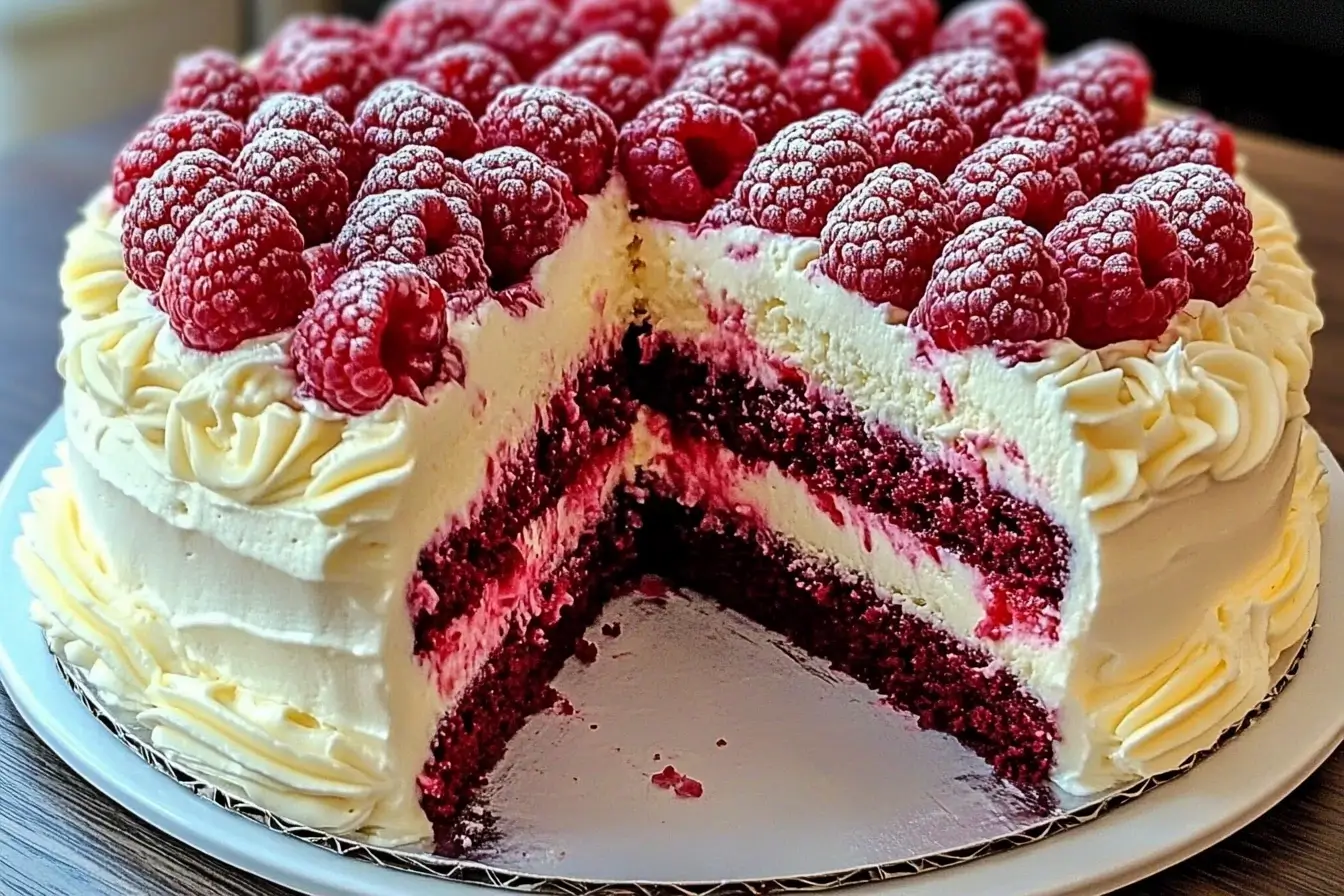 White Chocolate Raspberry Dream Cake