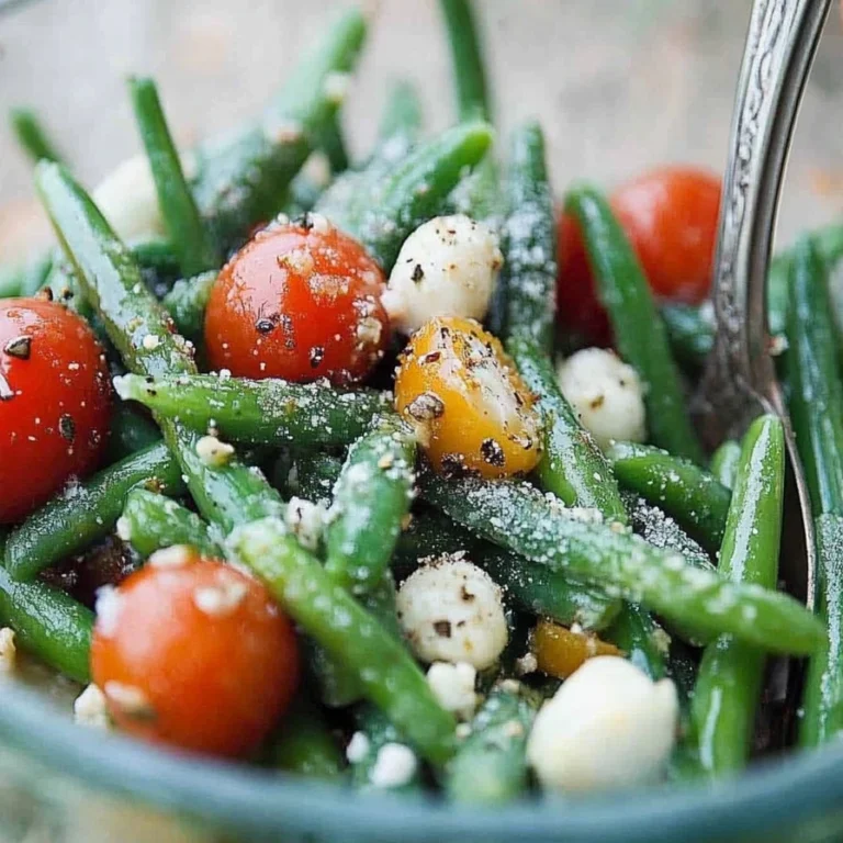 Fresh Green Bean and Feta Salad with vibrant ingredients