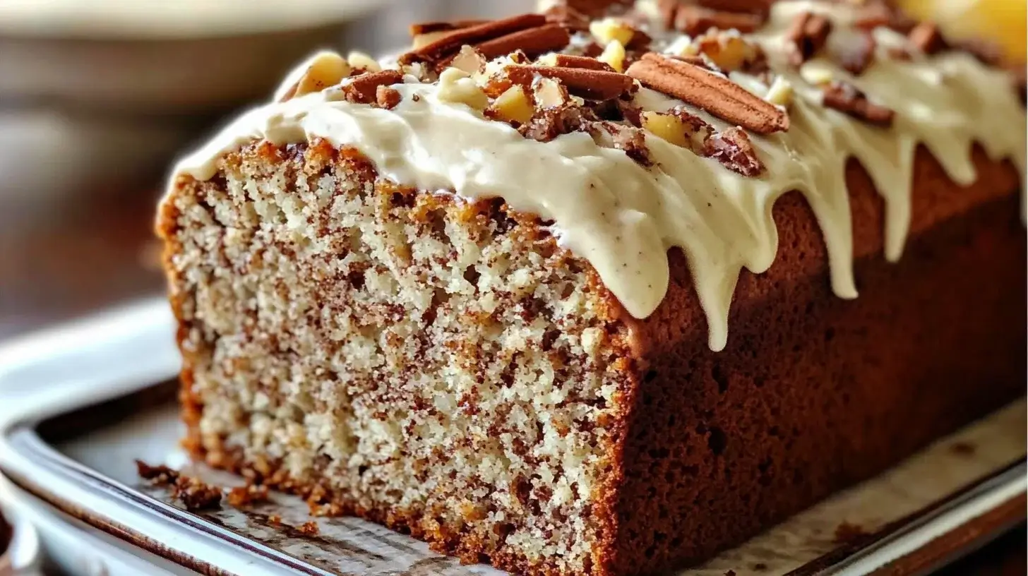 Hummingbird Bread with Cinnamon Cream Cheese Frosting