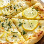 Delicious lemon pizza topped with fresh ingredients for a unique flavor experience