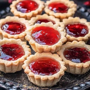 Mini raspberry almond tarts garnished with fresh raspberries and almonds