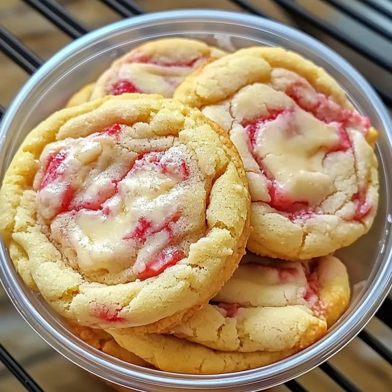 A plate of strawberry banana pudding cookies served with cheesecake dip.