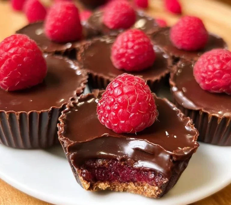Delicious Chocolate Raspberry Cups with rich chocolate and fresh raspberries