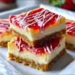 Delicious Philadelphia cheesecake bars served on a platter.