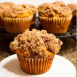 Delicious Apple Pumpkin Streusel Muffins topped with streusel crumble