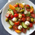 Cherry Tomato Nectarine and Mozzarella Salad