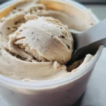 Delicious Earl Grey Tea Ice Cream served in a bowl with a spoon