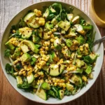 Fresh Grilled Corn and Zucchini Salad with veggies