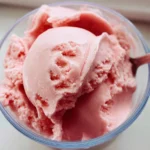 Delicious Ninja Creami Rose Ice Cream in a bowl with rose petals