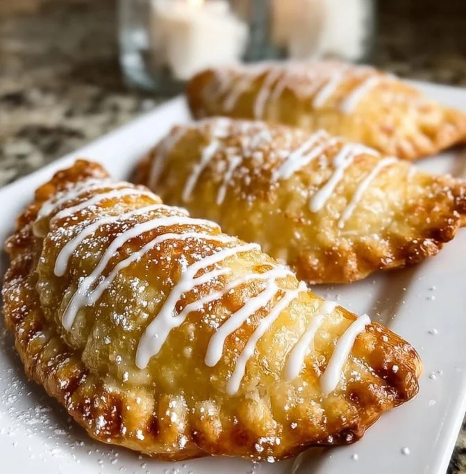 Delicious simple fried peach hand pies with a golden crust and sweet peach filling.
