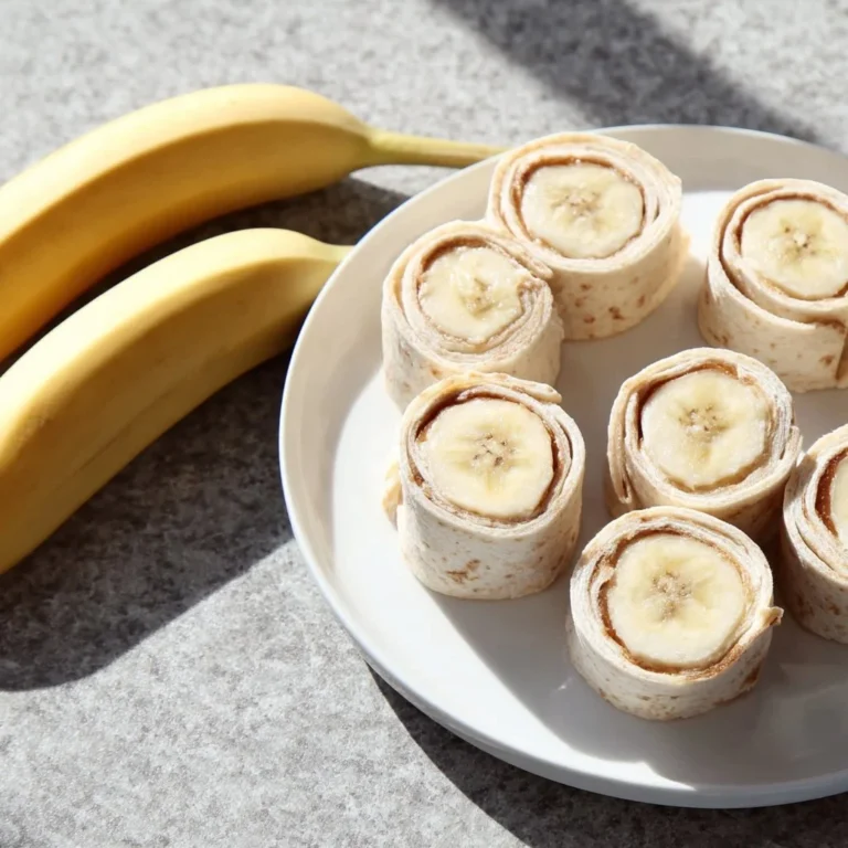 Delicious Banana Sushi with toppings on a plate