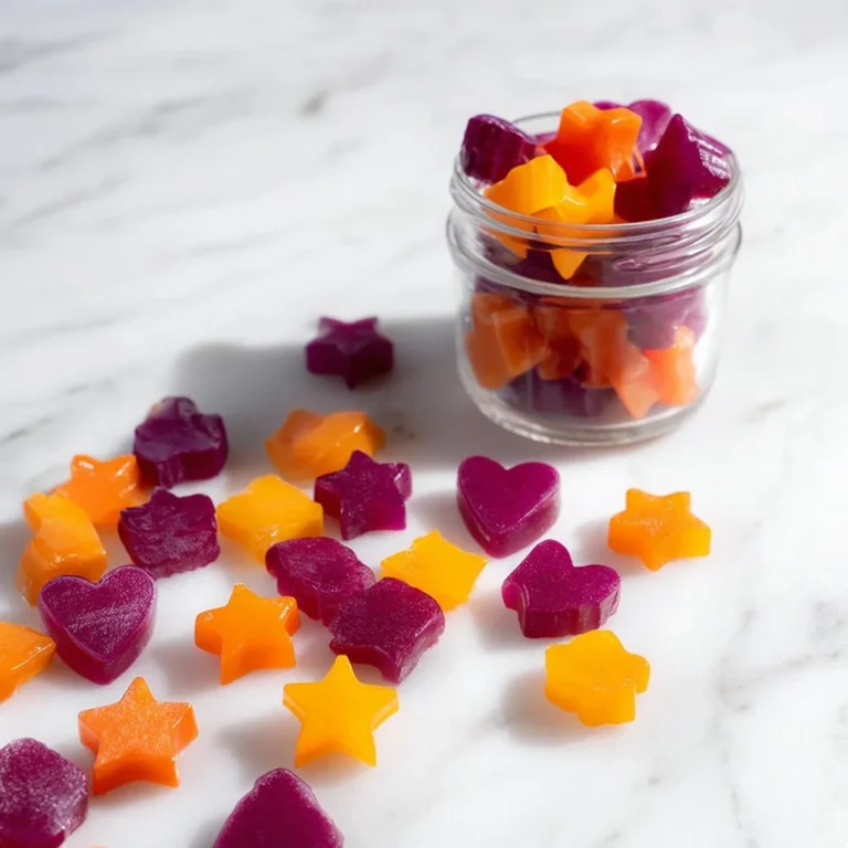 Homemade fruit snacks made from fresh fruits and healthy ingredients