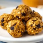 Microwave banana oatmeal cookie balls for a quick and healthy snack.