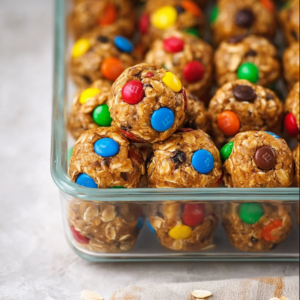 Delicious Monster Cookie Energy Bites packed with nutrients and flavor