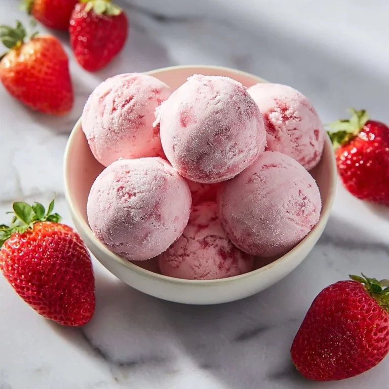 Delicious Strawberry Greek yogurt bites on a plate, a healthy snack option.