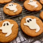 Spooky Ghost Brown Butter Pumpkin Cookies