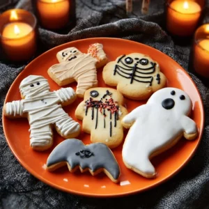 Spooky Halloween cookies decorated for a festive celebration