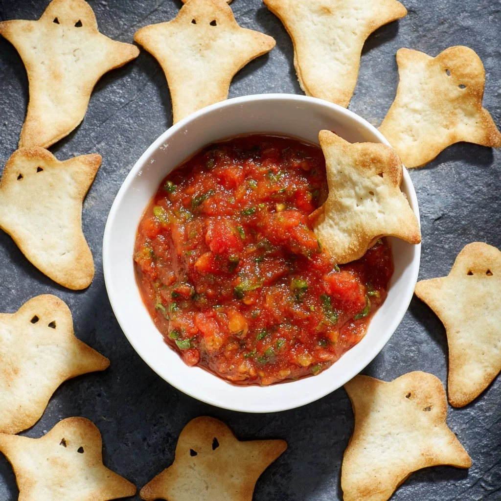 Spooky Baked Halloween Chips perfect for Halloween celebrations