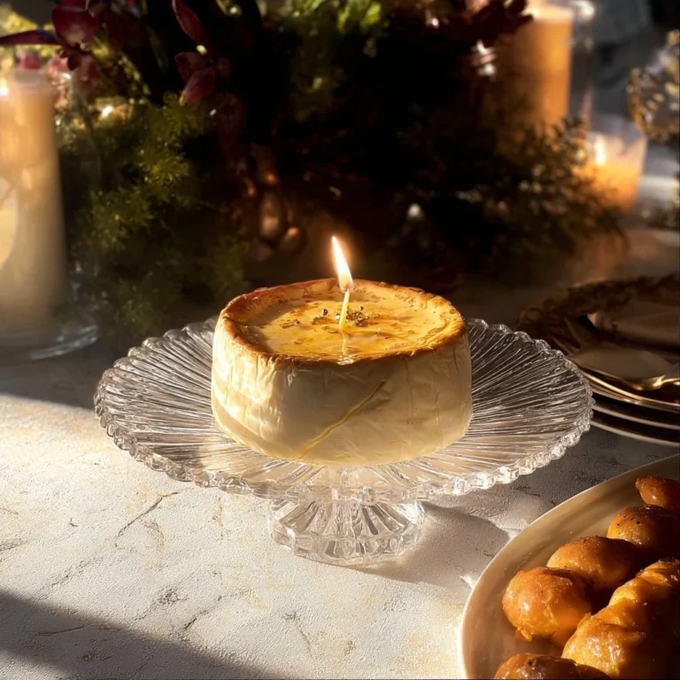 Butter candle recipe featuring roasted garlic and brie cheese for a savory dip.
