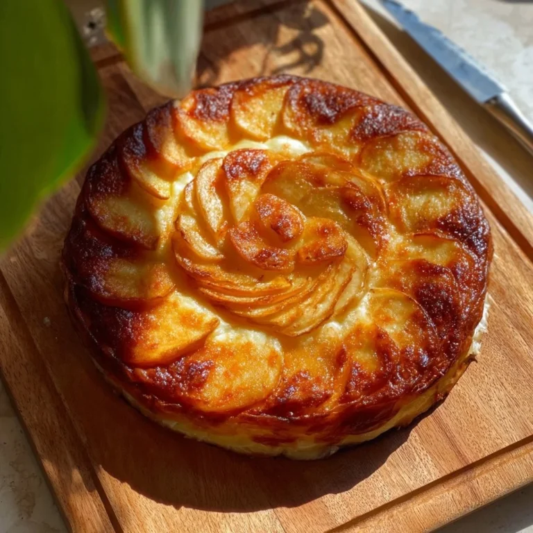 Cheese Stuffed Potato Galette with layers of melted cheese and crispy potatoes