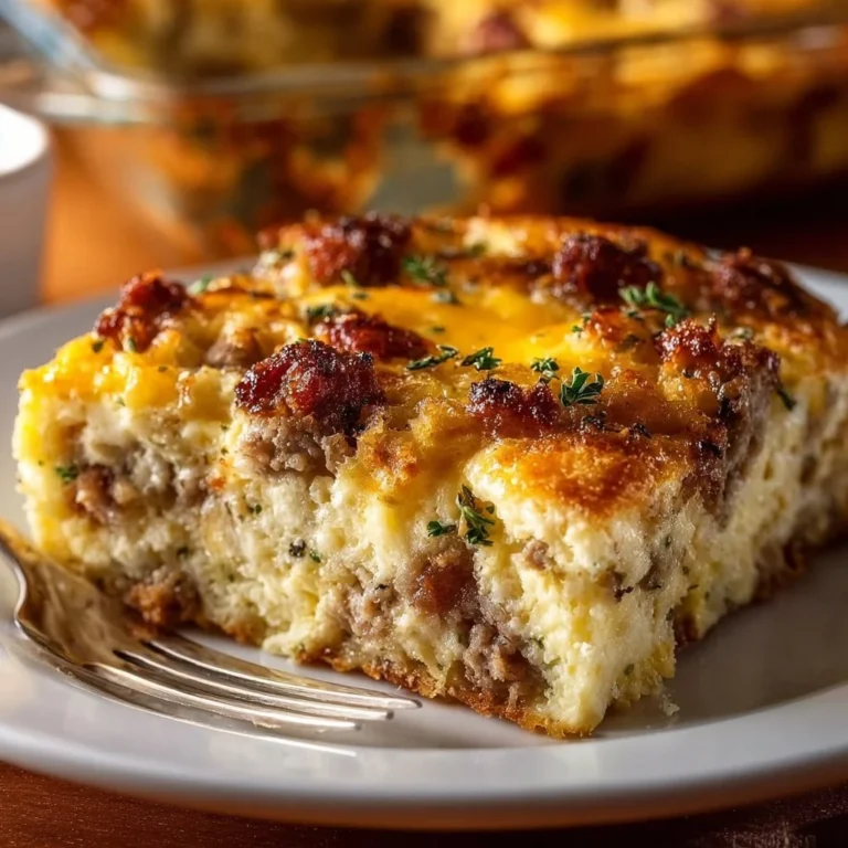 Delicious Crack Breakfast Casserole ready to be served