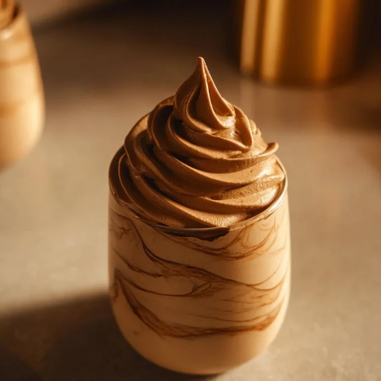 A bowl of Ninja Creami mocha espresso protein ice cream topped with chocolate shavings.