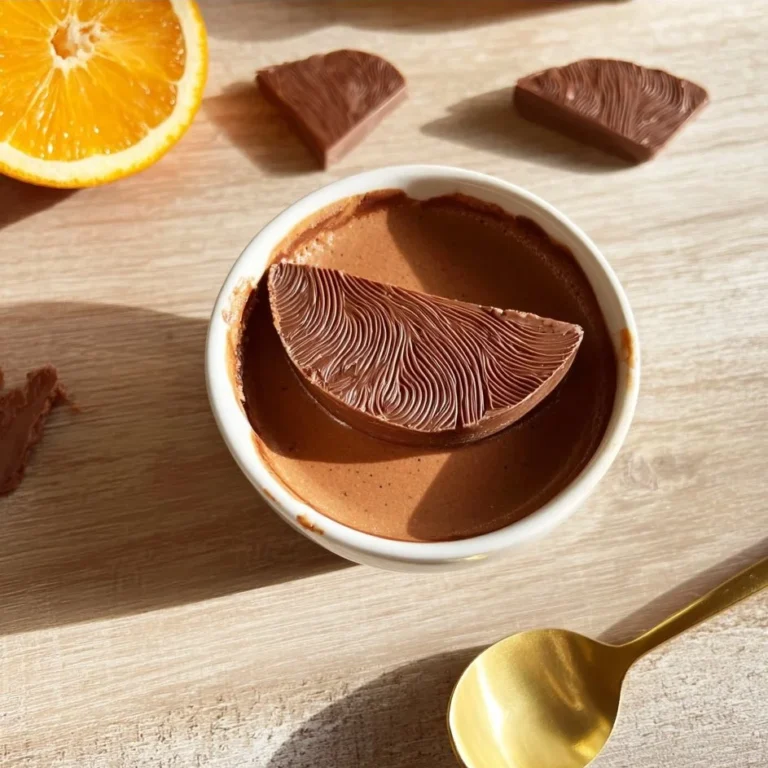 One pot chocolate orange cheesecake with rich chocolate and zesty orange flavors.