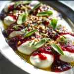 Whipped cranberry cream cheese dip served in a bowl with crackers.