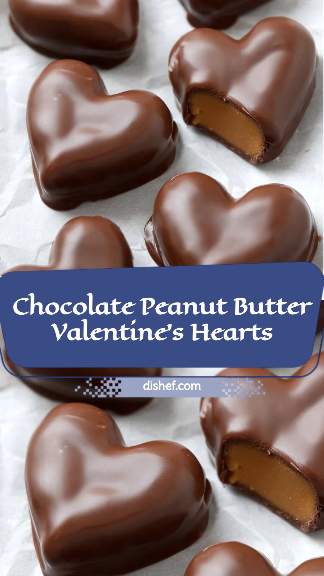 Chocolate Peanut Butter Valentine's Hearts