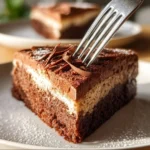 Chocolate Sicilian Love Cake featuring layers of chocolate and almonds.