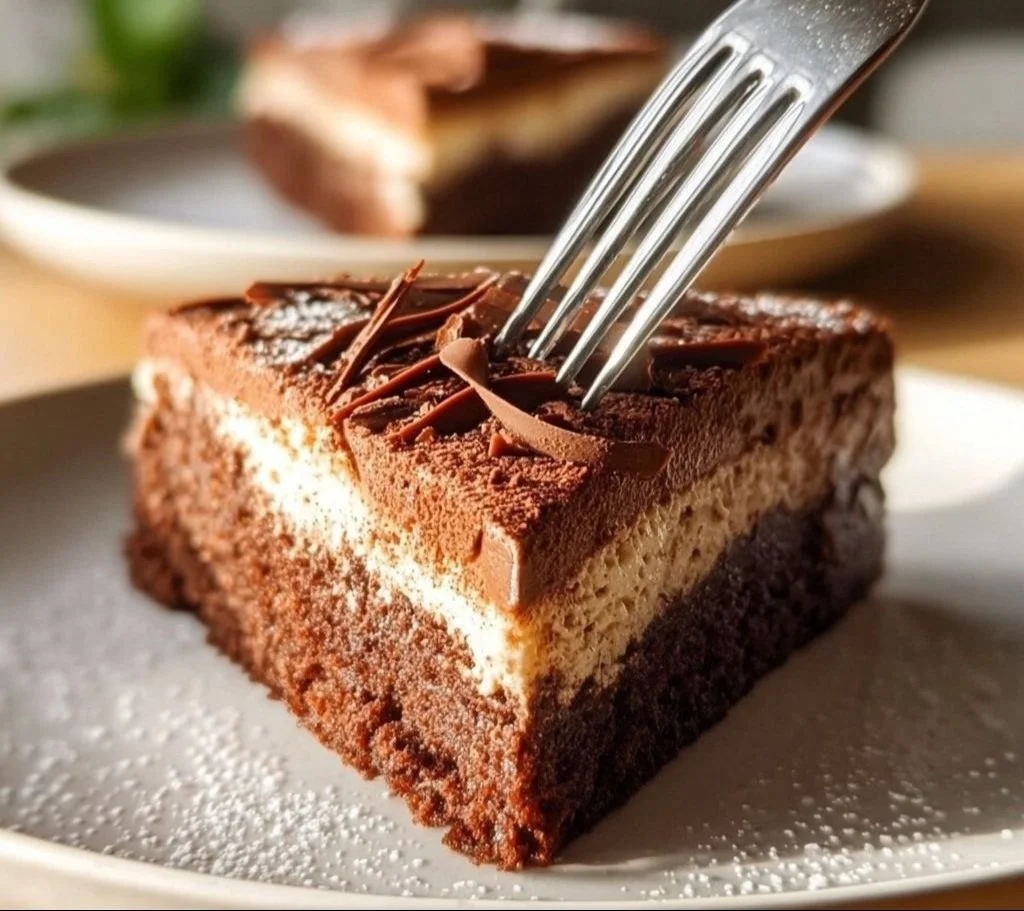 Chocolate Sicilian Love Cake featuring layers of chocolate and almonds.