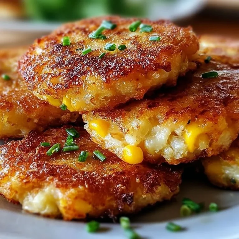 Crispy cheddar corn potato fritters golden brown and ready to serve.